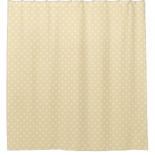 Rideau en douche de pois de jaune de mousseline de