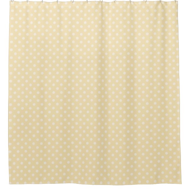 Rideau en douche de pois de jaune de mousseline de (Devant)