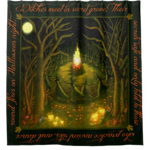 Rideau en douche de sorcières de Halloween