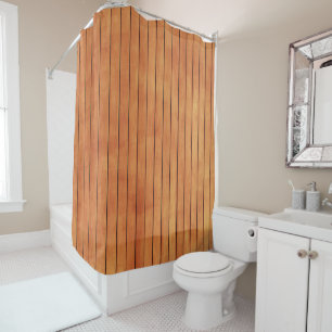 Rideau en douche de teck qui ressemble au bois