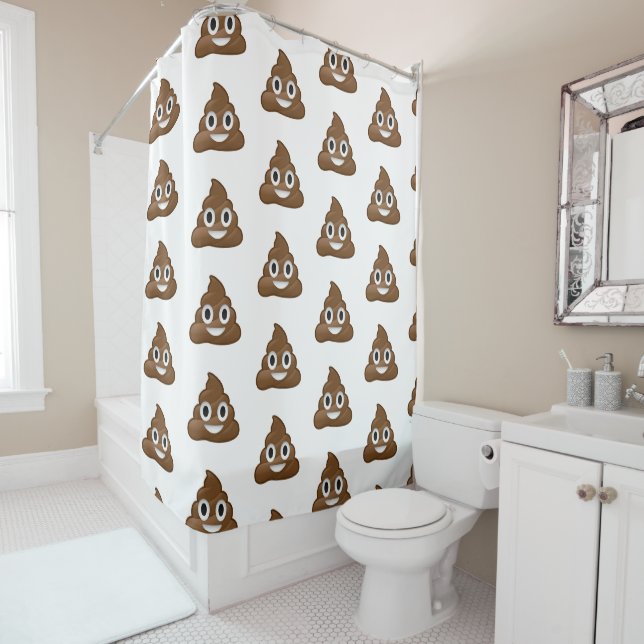 Rideau en douche d'emoji de dunette (En situation)