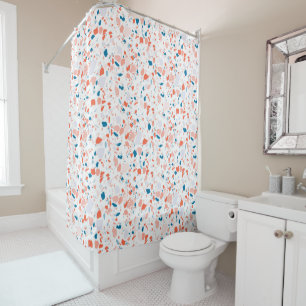Rideau en douche fait main de sol de mosaïque ros