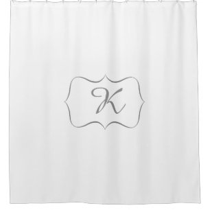 Rideau en douche fait sur commande de monogramme