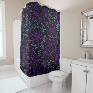 Rideau en douche floral de batik de rétro