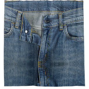 Rideau en douche frais de texture de denim