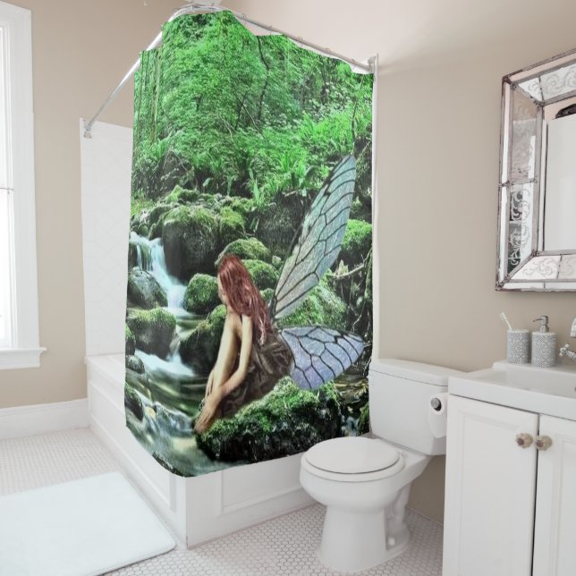 Rideau en douche mystique de forêt de féerie (En situation)