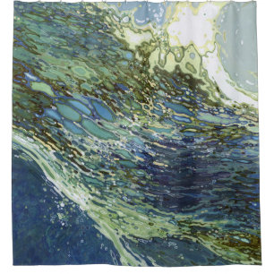 Rideau en douche nautique de vagues de reflux et