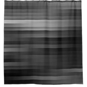 Rideau en douche rayé noir et gris
