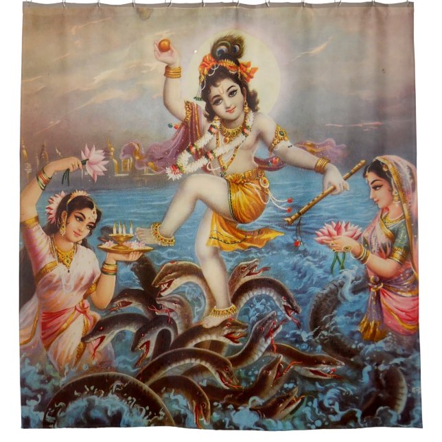 Rideau en douche vintage de l'Inde (Devant)