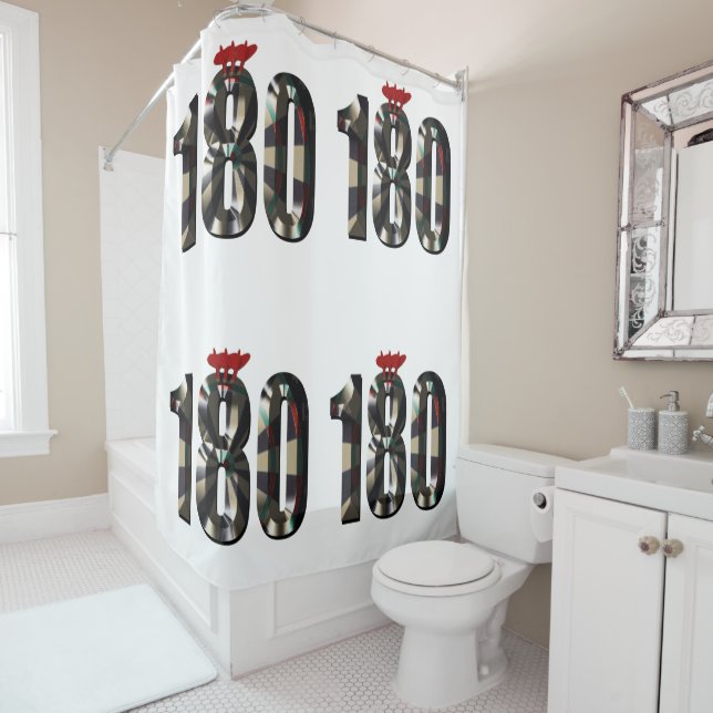 Rideaux De Douche "180 en 3D : la dimension Ultimate Darts" (En situation)