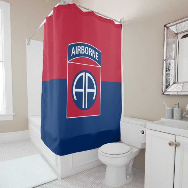 Rideaux De Douche 82e division aérienne Flag Military Vétéran (En situation)