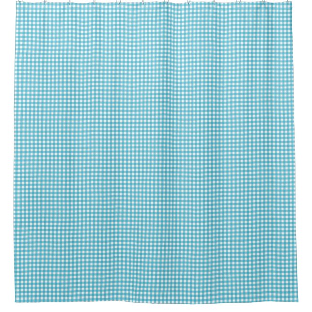 Rideaux De Douche A blue checkered shower curtain is shown (Devant)
