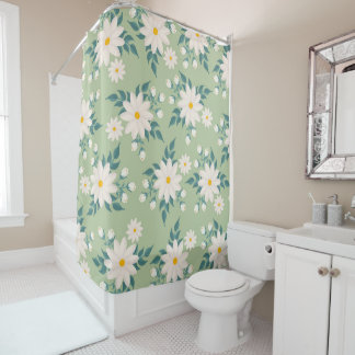 Rideaux de douche à fleurs