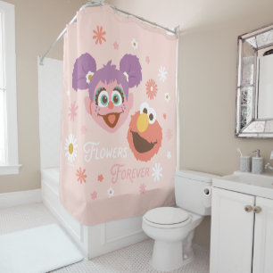 Rideaux De Douche Abby Cadabby & Elmo   Fleurs pour toujours
