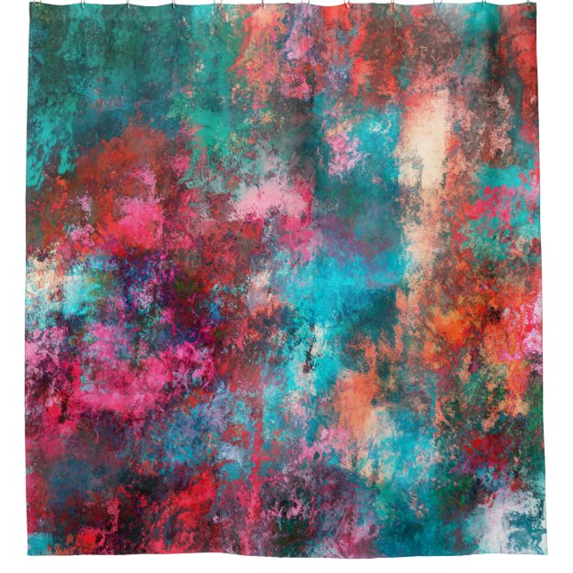 Rideaux De Douche Abstract painting. Brushstrokes, spots of paint. M (Devant)