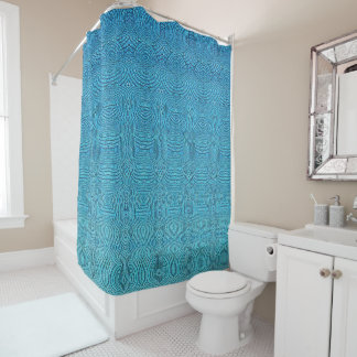 Rideaux De Douche Abstrait géométrique à ombre bleue