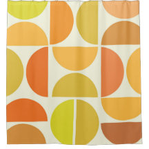 Abstrait milieu du siècle moderne cercles orange j