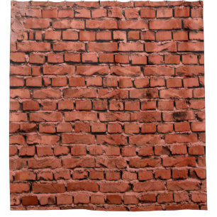 Rideaux De Douche Abstrait Vieux Mur de brique arrondie Vintage fiss