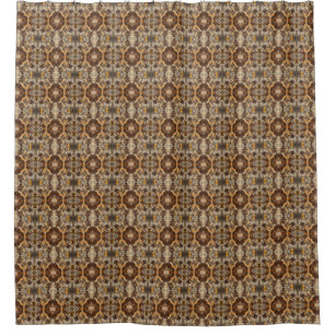 Rideaux De Douche Abstraite gelée Nature Rusty Brown
