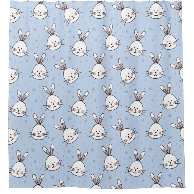 Rideaux De Douche Adorable Lapin Motif lapin (Devant)