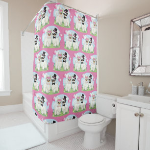 Rideaux De Douche Adorables Llama Love Cute Llama