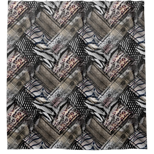 Rideaux De Douche Africain, ethnique. (Devant)