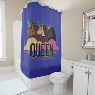 Rideaux De Douche Afro Unicorn Queen Trio Design