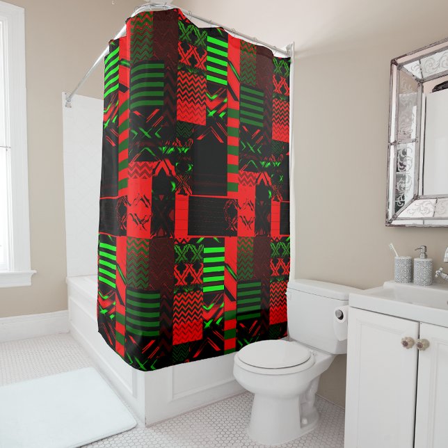Rideaux De Douche Afrocentric Geometric Print Shower Curtain  (Créateur téléchargé)
