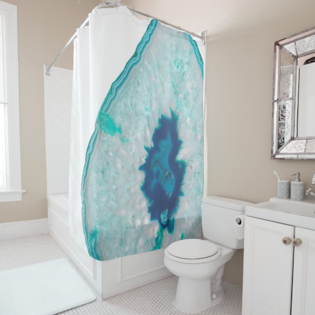 Rideaux De Douche Agate bleu marine d'Aqua Marine #1 #gem #décoratio (En situation)