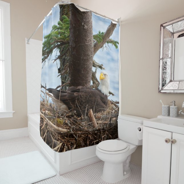 Rideaux De Douche Aigle nicheur (En situation)