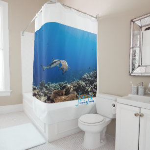 Rideaux De Douche aileron d'ailerons : Requins de Cutey
