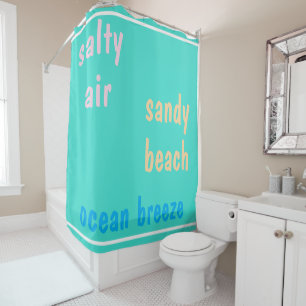 Rideaux De Douche Air salé turquoise d'été
