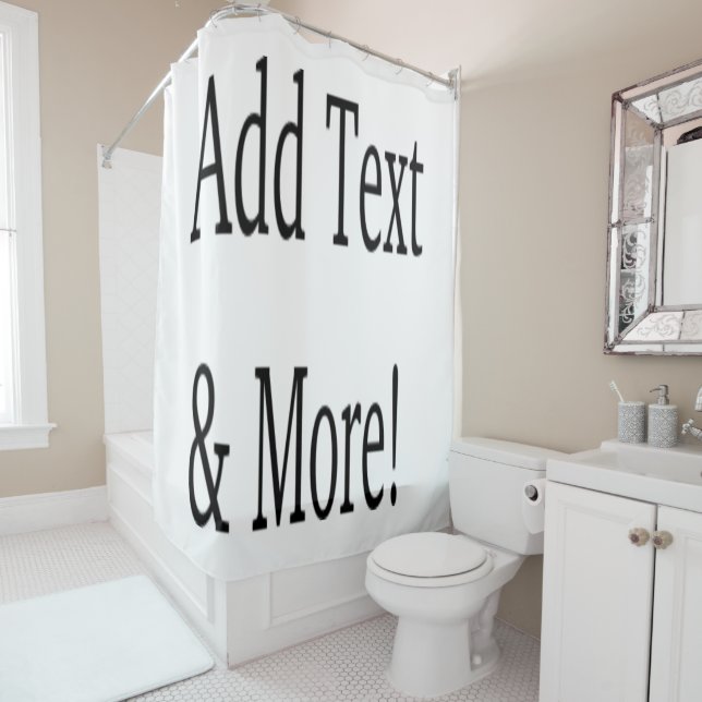 Rideaux De Douche Ajouter du texte et plus ! Customisez votre propre (En situation)