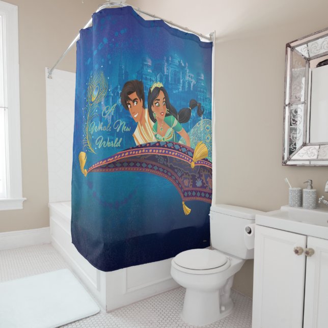 Rideaux De Douche Aladin| Un nouveau monde entier (En situation)