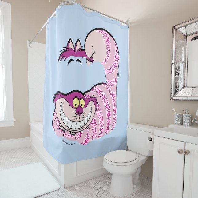 Rideaux De Douche Alice au pays des merveilles| Le Chat Cheshire en  (En situation)
