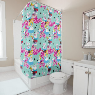 Rideaux De Douche Alice au pays des merveilles  Motif d'amusement co