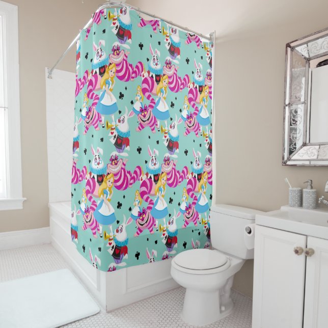 Rideaux De Douche Alice au pays des merveilles| Motif d'amusement co (En situation)