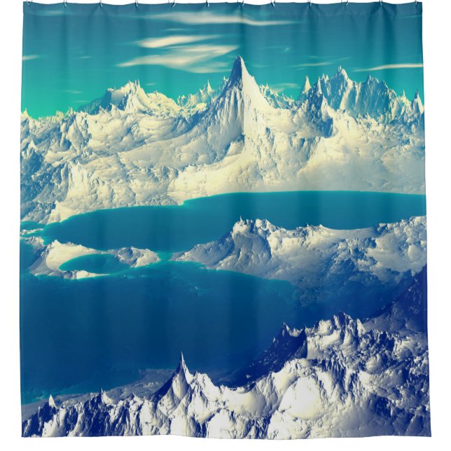 Rideaux De Douche Alien Planet - 3D ed Computer Artwork. Rochers et  (Devant)
