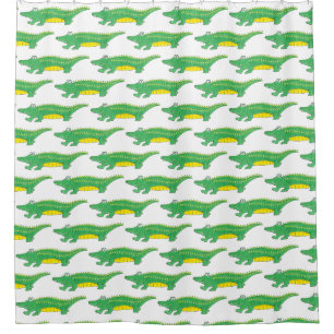 Rideaux De Douche Alligator Vert Crocodile Crocodile Porteur Animal