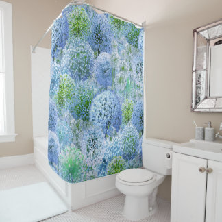 Rideaux De Douche Alliums Bleus