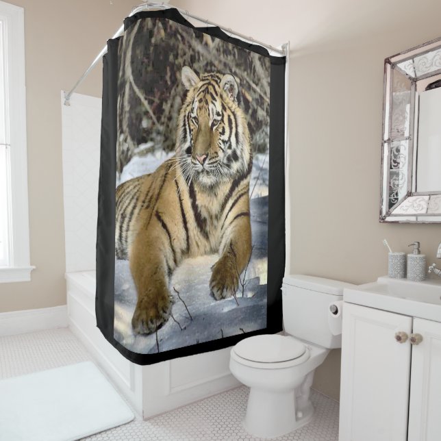 Rideaux De Douche Amateurs de tigres (En situation)