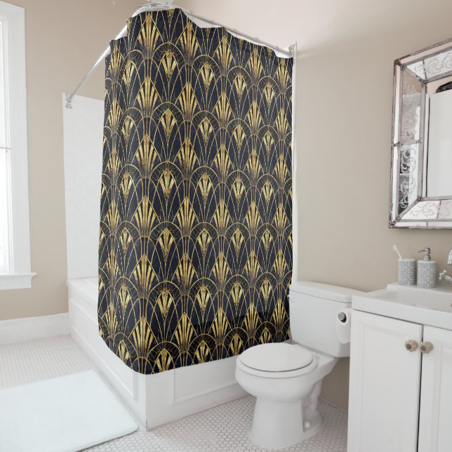 Rideaux De Douche Amateurs motifs Art déco (En situation)