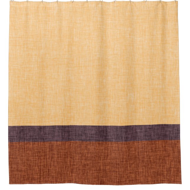 Rideaux De Douche Ambre Purple et Brown Tissu Tissu (Devant)