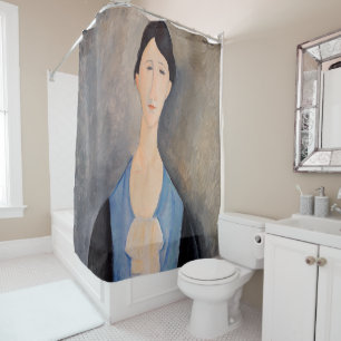 Rideaux De Douche Amedeo Modigliani - Jeune femme en bleu