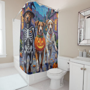 Rideaux De Douche American Staffordshire Terrier Chiens Halloween