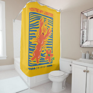 Rideaux De Douche AMIS™ Vous êtes mon homard vibrant graphique
