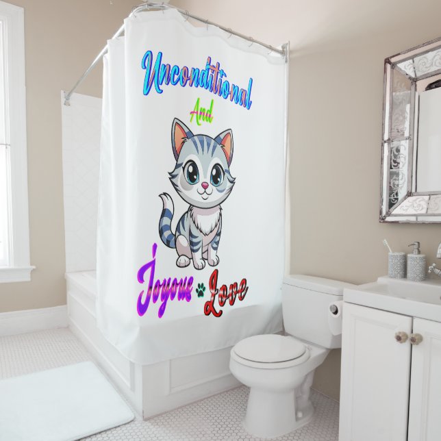 Rideaux De Douche Amour Inconditionnel Et Joyeux (En situation)