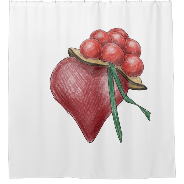 Rideaux De Douche Amour noir (Devant)