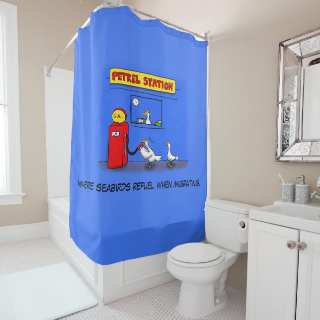 Rideaux De Douche Amusant goéland de mer petrel caricature humour (En situation)