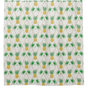 Rideaux De Douche Ananas, rétro
